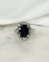 Bague Marguerite Saphir 2.60 carats & Diamants 0.34 carat "Kaitlyn" - Elliade Paris