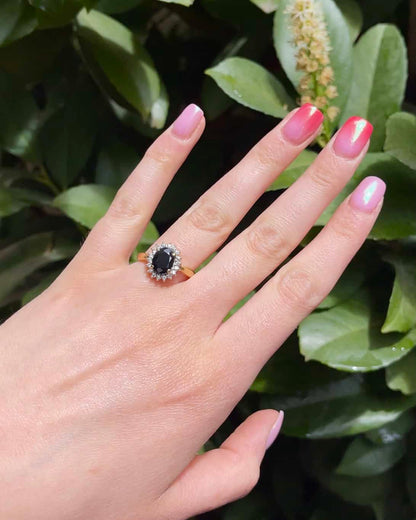 Bague Marguerite Saphir 2.70 carats &amp; Diamants &quot;Laetitia&quot; - Elliade Paris