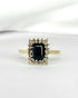Bague Marguerite Saphir 2.76 carats & Diamants "Brigitte" - Elliade Paris