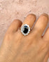 Bague Marguerite Saphir 3 carats & 12 Diamants 0.84 carat "Aymone" - Elliade Paris