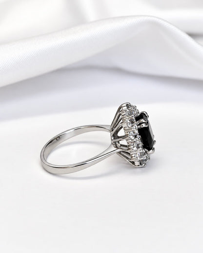 Bague Marguerite Saphir 3.30 carats &amp; Diamants 1.12 carat 5.7g "Erina" - Elliade Paris