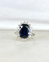 Bague Marguerite Saphir 3.40 carats & Diamants "Murielle" - Elliade Paris
