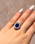 Bague Marguerite Saphir 4.20 carats & Diamants 1.08 carat "Dalhia" - Elliade Paris