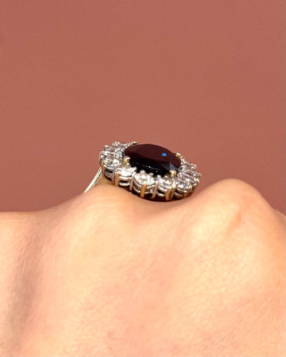 Bague Marguerite Saphir 5.60 carats &amp; Diamants 1.12 carat 7,06g "Eleanore" - Elliade Paris