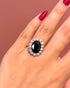 Bague Marguerite Saphir 5.60 carats & Diamants 1.12 carat 7,06g "Eleanore" - Elliade Paris
