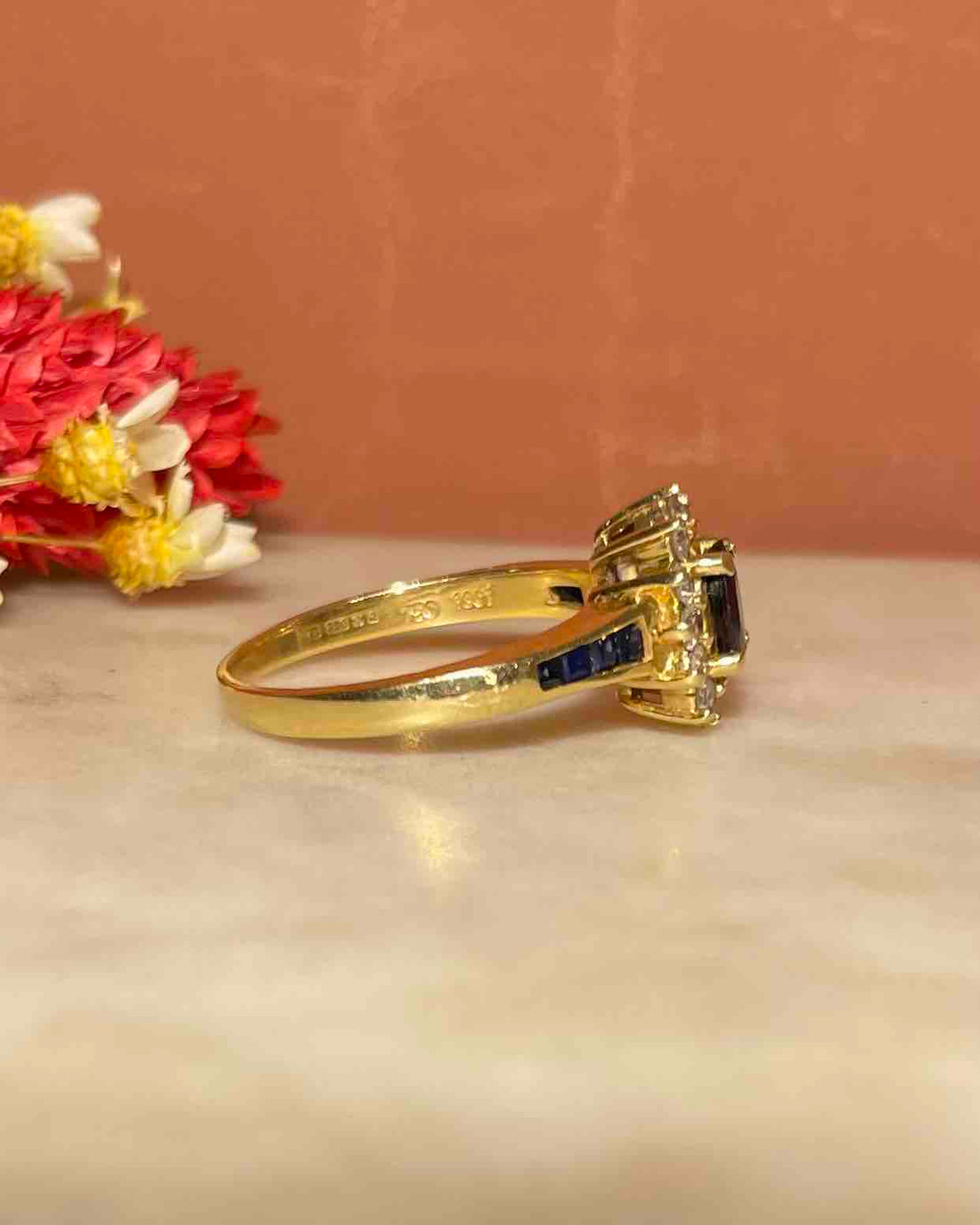 Bague Marguerite Saphirs et Diamants &quot;Isabel&quot;