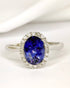 Bague Marguerite Saphir Ceylan 2.51 carats & Diamants 0.20 carat "Lana" - Elliade Paris