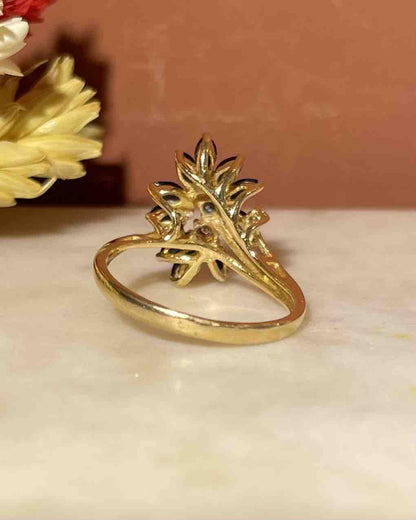 Bague Marguerite Saphir coeur Diamants &quot;Millie&quot; - Elliade Paris