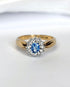 Bague Marguerite Saphir Cornflower 0.50 ct & Diamants "Lisa" - Elliade Paris