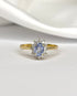 Bague Marguerite Saphir Cornflower 0.64 carat & Diamants "Melina" - Elliade Paris