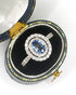 Bague Marguerite Saphir De Ceylan 0.85 carat & Diamants 0.83 carat "Sandra" - Elliade Paris