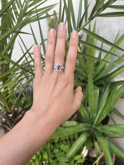 Bague Marguerite Saphir et diamants &quot;Caroline&quot;