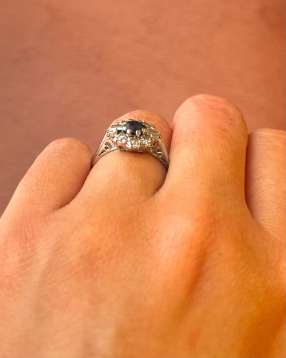 Bague Marguerite Saphir &amp; Diamants 0.26 carat "Mina" - Elliade Paris