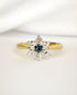 Bague Marguerite Saphir & Diamants 0.35 carat "Elvira" - Elliade Paris