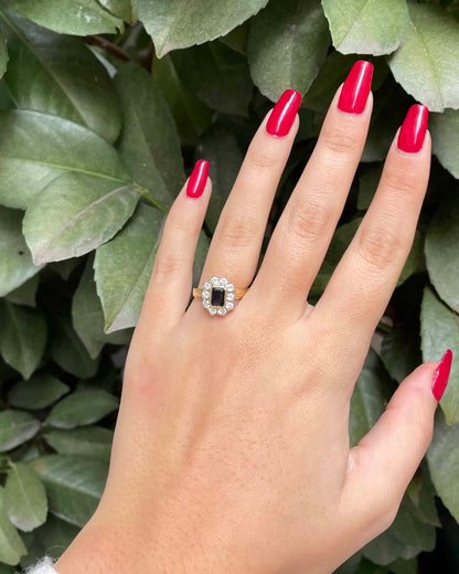 Bague Marguerite Saphir &amp; Diamants 0.40 carat &quot;Molly&quot; - Elliade Paris