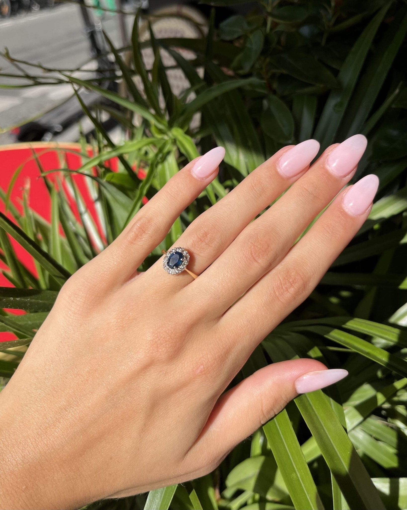 Bague Marguerite Saphir &amp; Diamants "Abriel" - Elliade Paris