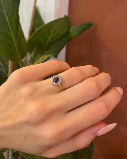 Bague Marguerite Saphir &amp; Diamants &quot;Adèle&quot; - Elliade Paris
