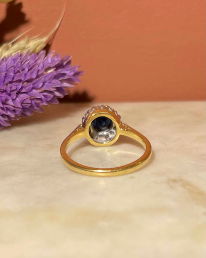 Bague Marguerite Saphir &amp; Diamants &quot;Adèle&quot; - Elliade Paris