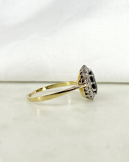 Bague Marguerite Saphir &amp; Diamants &quot;Adeline&quot; - Elliade Paris