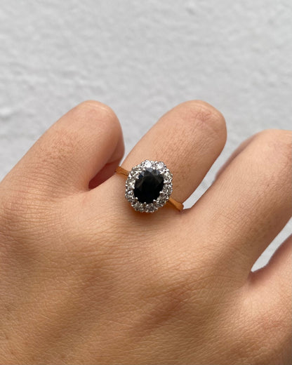 Bague Marguerite Saphir &amp; Diamants &quot;Adeline&quot; - Elliade Paris