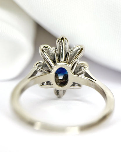 Bague Marguerite Saphir &amp; Diamants "Agnes" - Elliade Paris