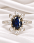 Bague Marguerite Saphir & Diamants "Agnes" - Elliade Paris