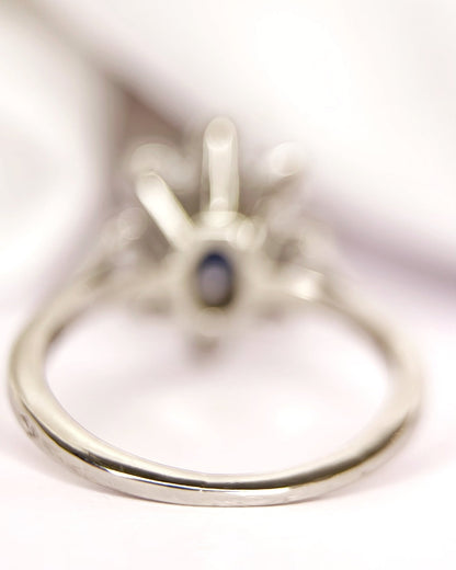 Bague Marguerite Saphir &amp; Diamants "Agnes" - Elliade Paris