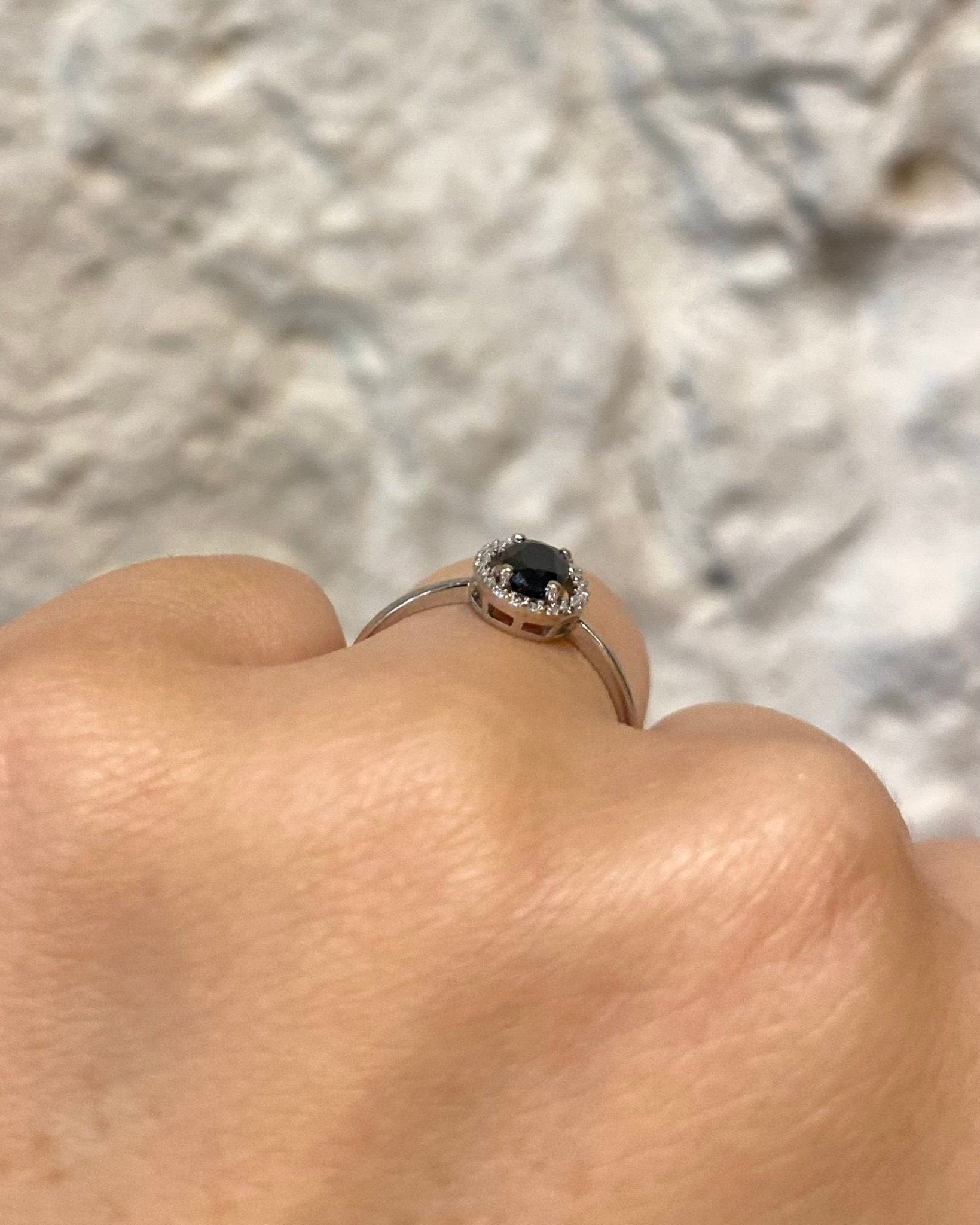 Bague Marguerite Saphir &amp; Diamants "Alina" - Elliade Paris