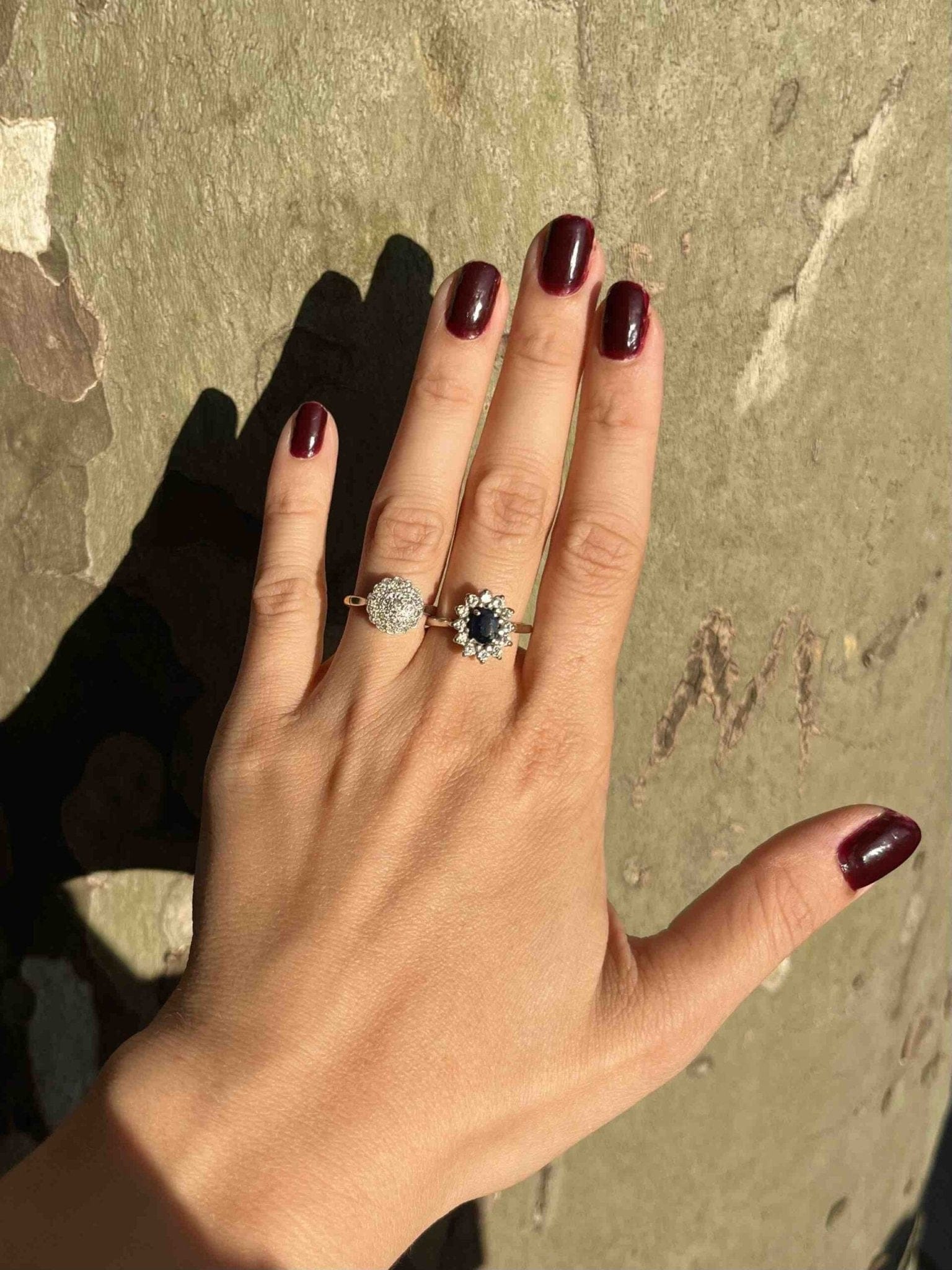 Bague Marguerite Saphir &amp; Diamants "Amanda" - Elliade Paris