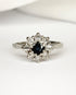 Bague Marguerite Saphir & Diamants baguette "Mina" - Elliade Paris