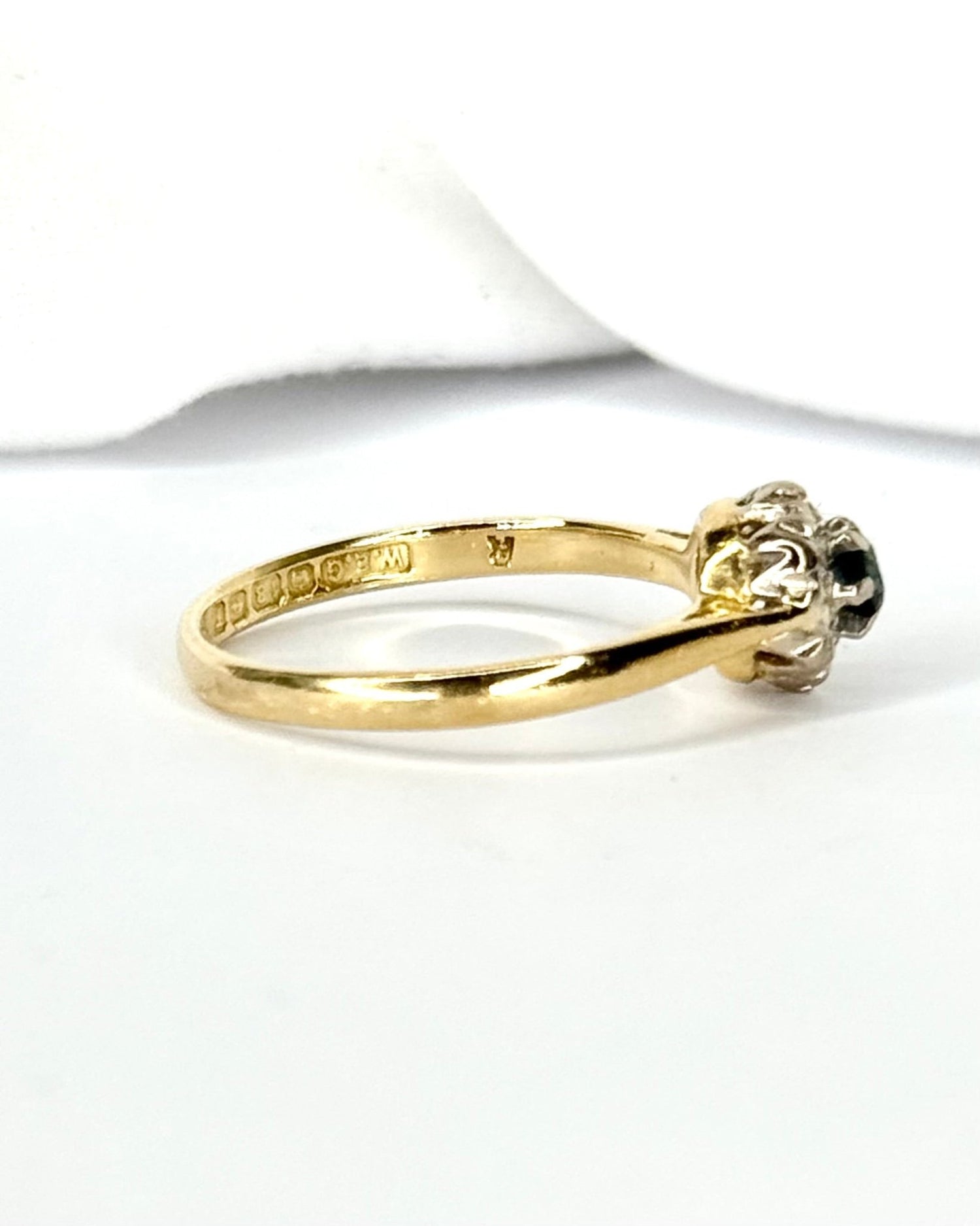Bague Marguerite Saphir &amp; Diamants "Caly" - Elliade Paris