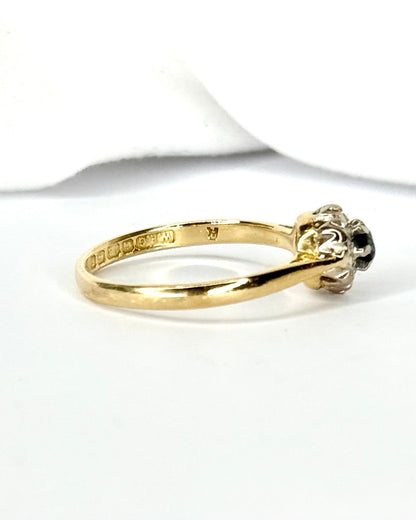 Bague Marguerite Saphir &amp; Diamants "Caly" - Elliade Paris