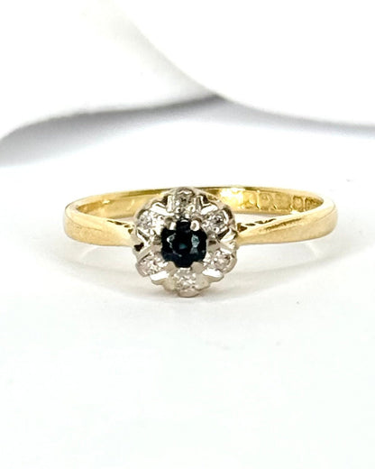 Bague Marguerite Saphir &amp; Diamants "Caly" - Elliade Paris