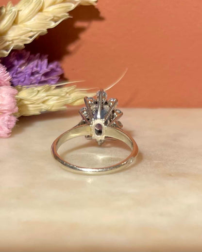 Bague Marguerite Saphir &amp; Diamants &quot;Caspian&quot; - Elliade Paris
