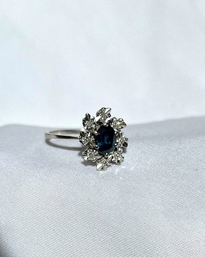 Bague Marguerite Saphir &amp; Diamants &quot;Charline&quot; - Elliade Paris