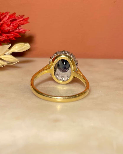Bague Marguerite Saphir &amp; Diamants &quot;Charlotta&quot; - Elliade Paris