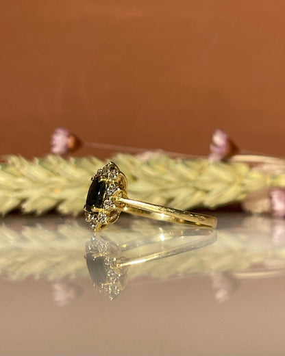 Bague Marguerite Saphir &amp; Diamants &quot;Christiane&quot; - Elliade Paris