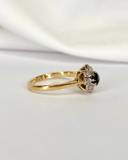 Bague Marguerite Saphir &amp; Diamants "Cybèle" - Elliade Paris