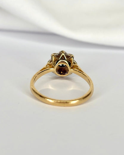 Bague Marguerite Saphir &amp; Diamants "Cybèle" - Elliade Paris