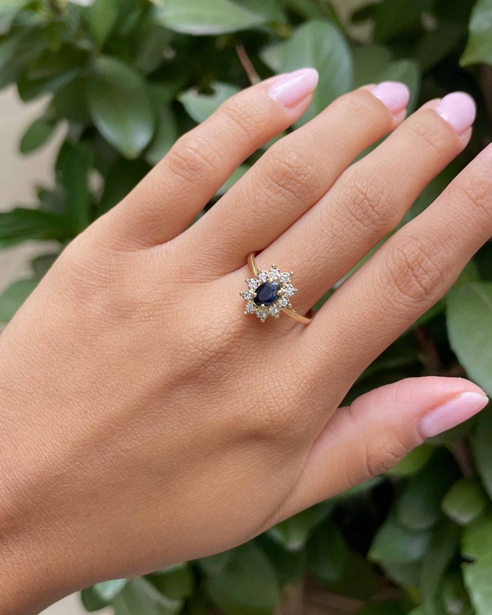 Bague Marguerite Saphir &amp; Diamants &quot;Daniella&quot; - Elliade Paris