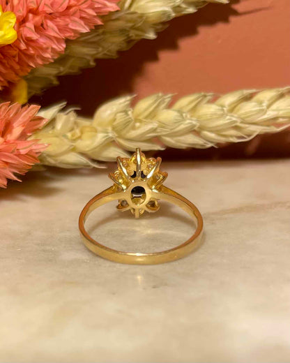 Bague Marguerite Saphir &amp; Diamants &quot;Daniella&quot; - Elliade Paris
