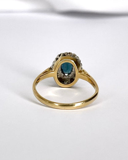 Bague Marguerite Saphir &amp; Diamants "Daria" - Elliade Paris