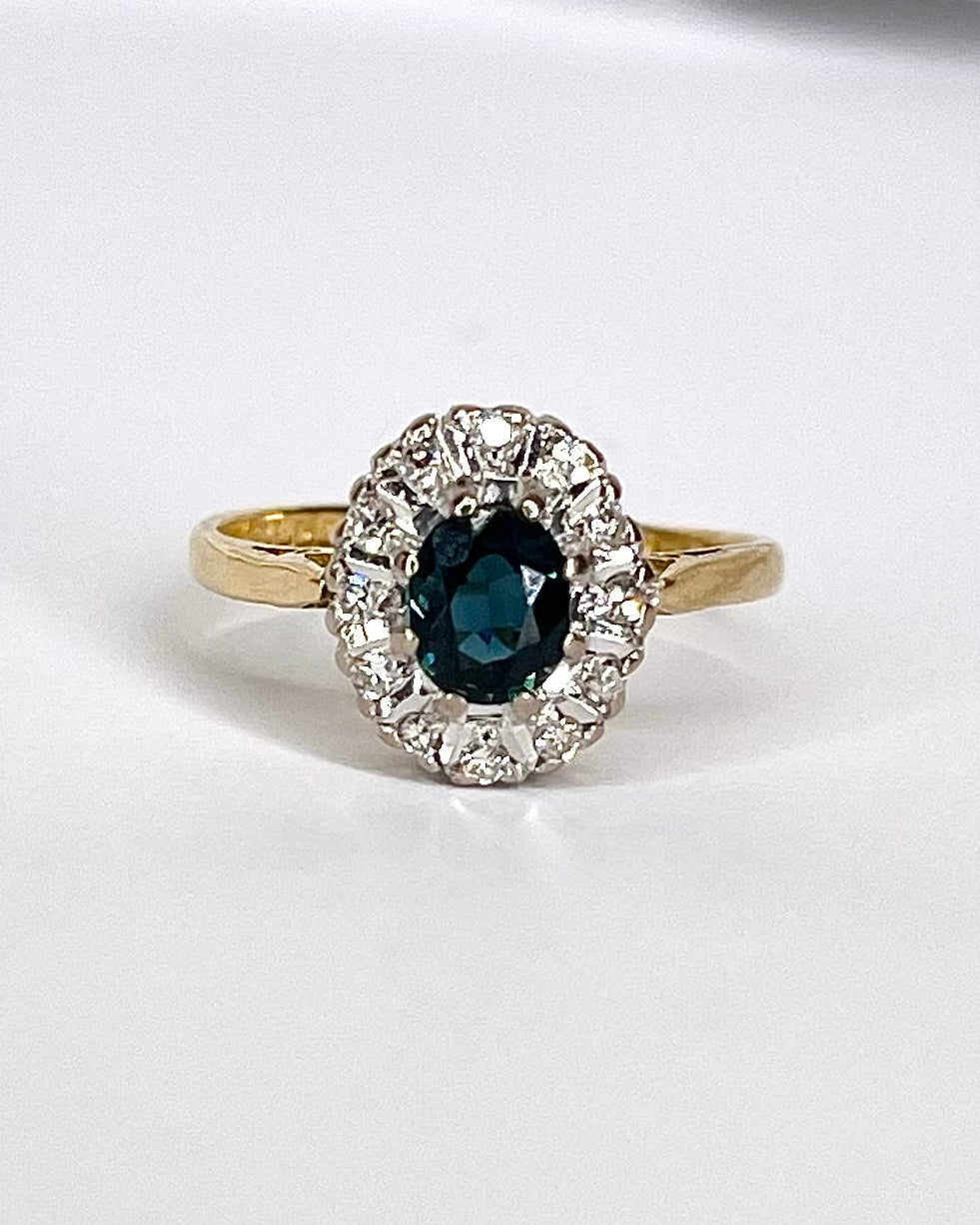 Bague Marguerite Saphir &amp; Diamants "Daria" - Elliade Paris