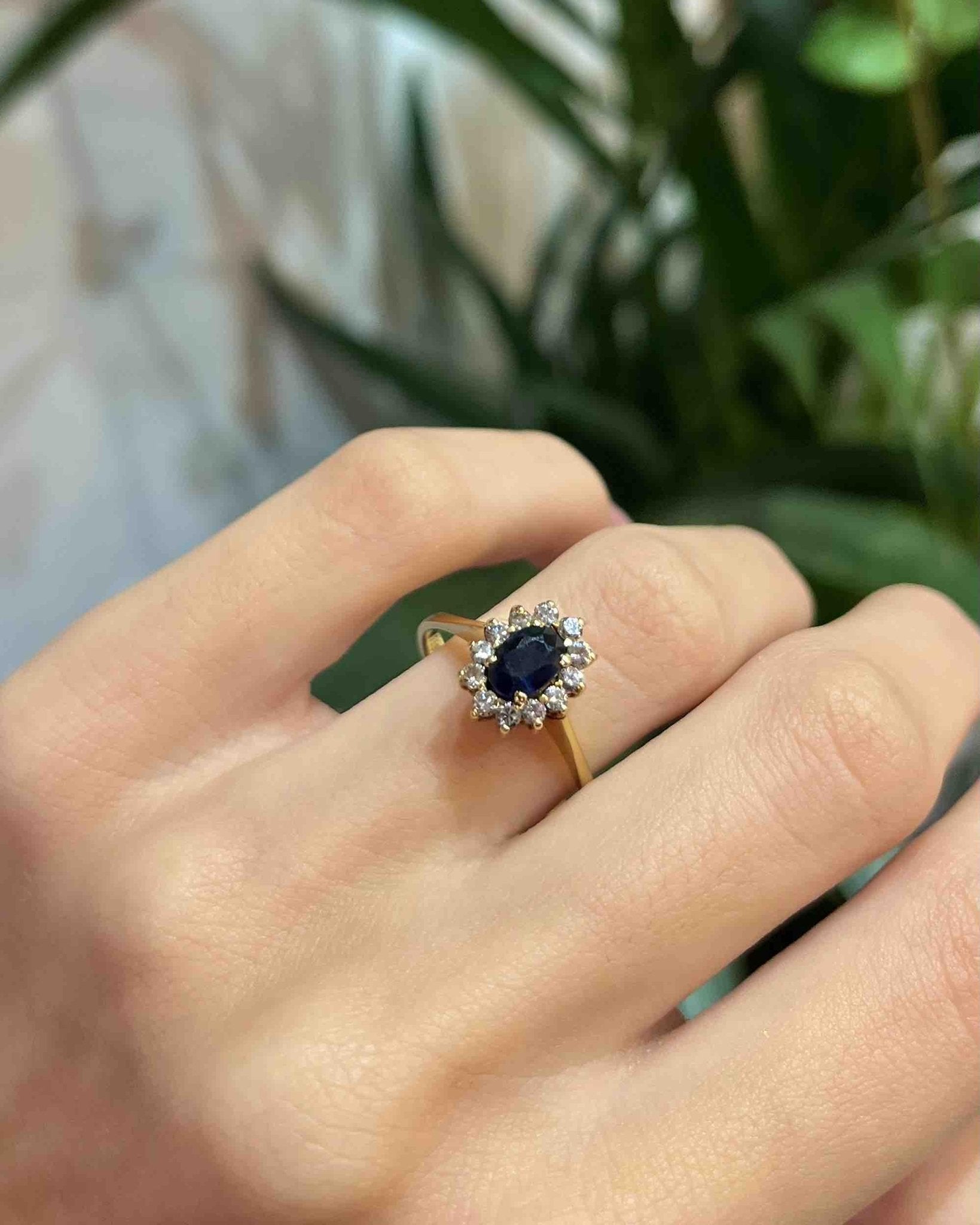Bague Marguerite Saphir &amp; Diamants "Donna" - Elliade Paris