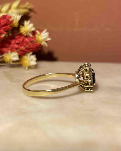 Bague Marguerite Saphir &amp; Diamants &quot;Donna&quot; - Elliade Paris
