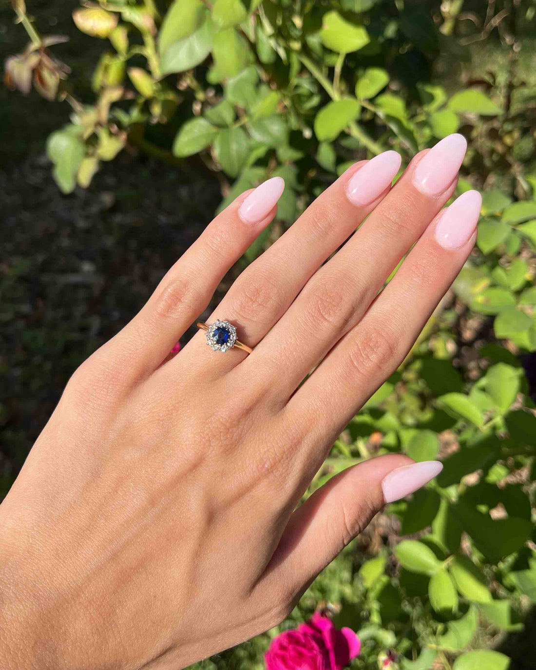 Bague Marguerite Saphir &amp; Diamants &quot;Mavis&quot;