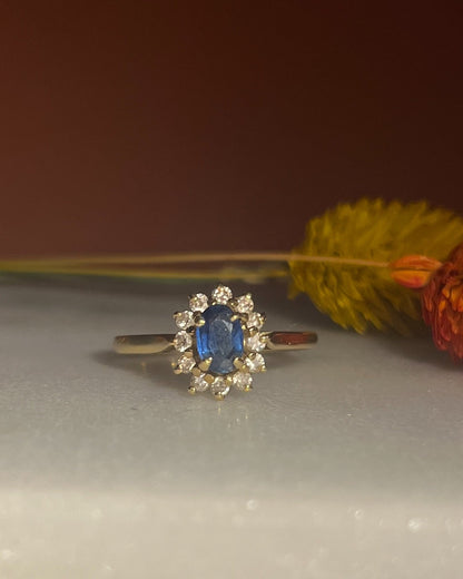 Bague Marguerite Saphir &amp; Diamants &quot;Esmeralda&quot; - Elliade Paris