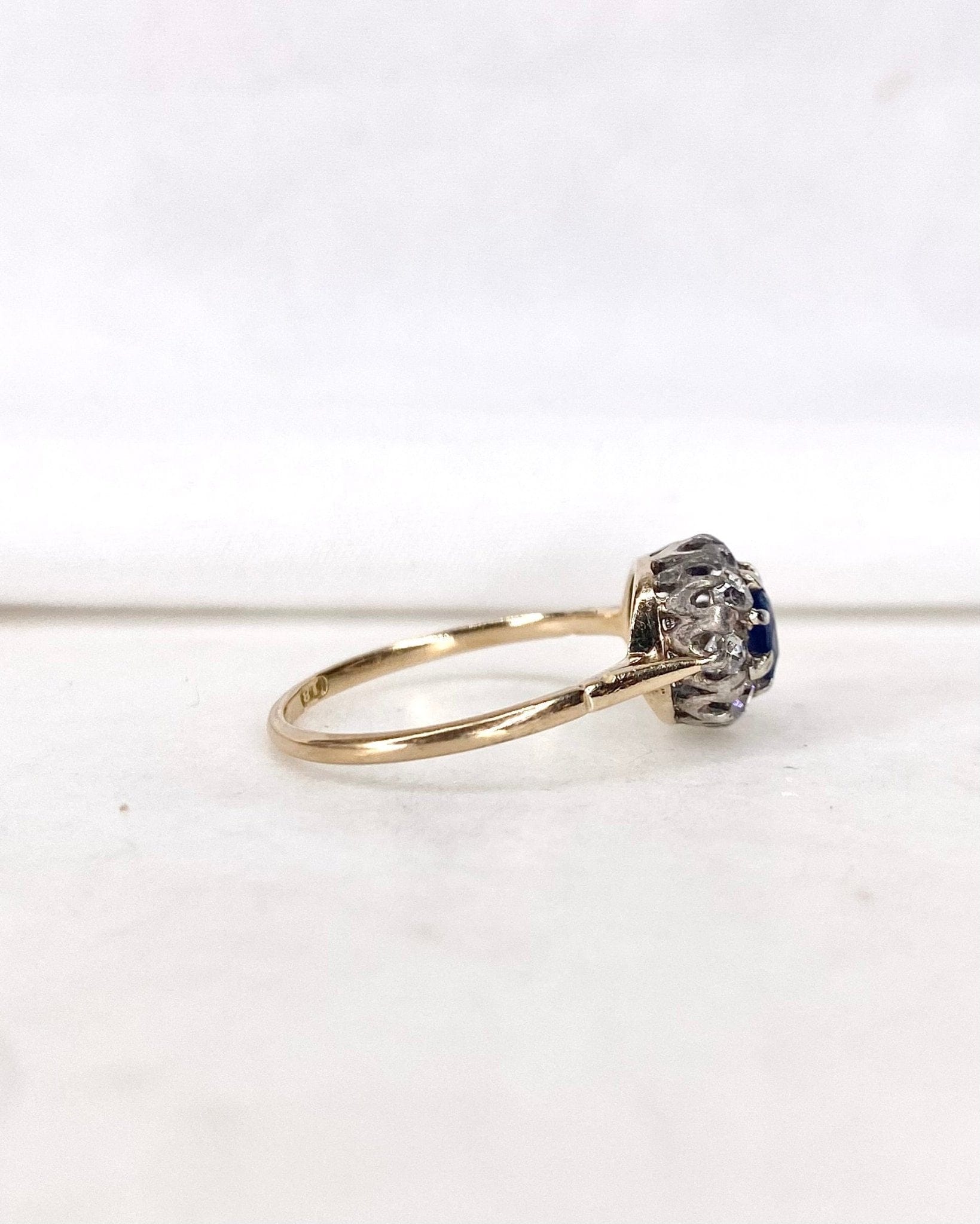 Bague Marguerite Saphir &amp; Diamants "Estelle" - Elliade Paris