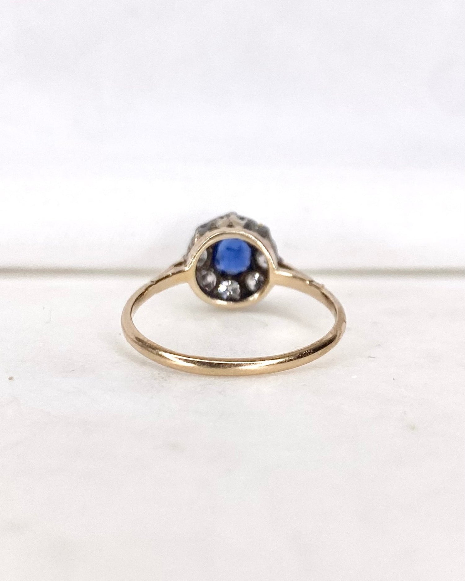 Bague Marguerite Saphir &amp; Diamants &quot;Estelle&quot; - Elliade Paris