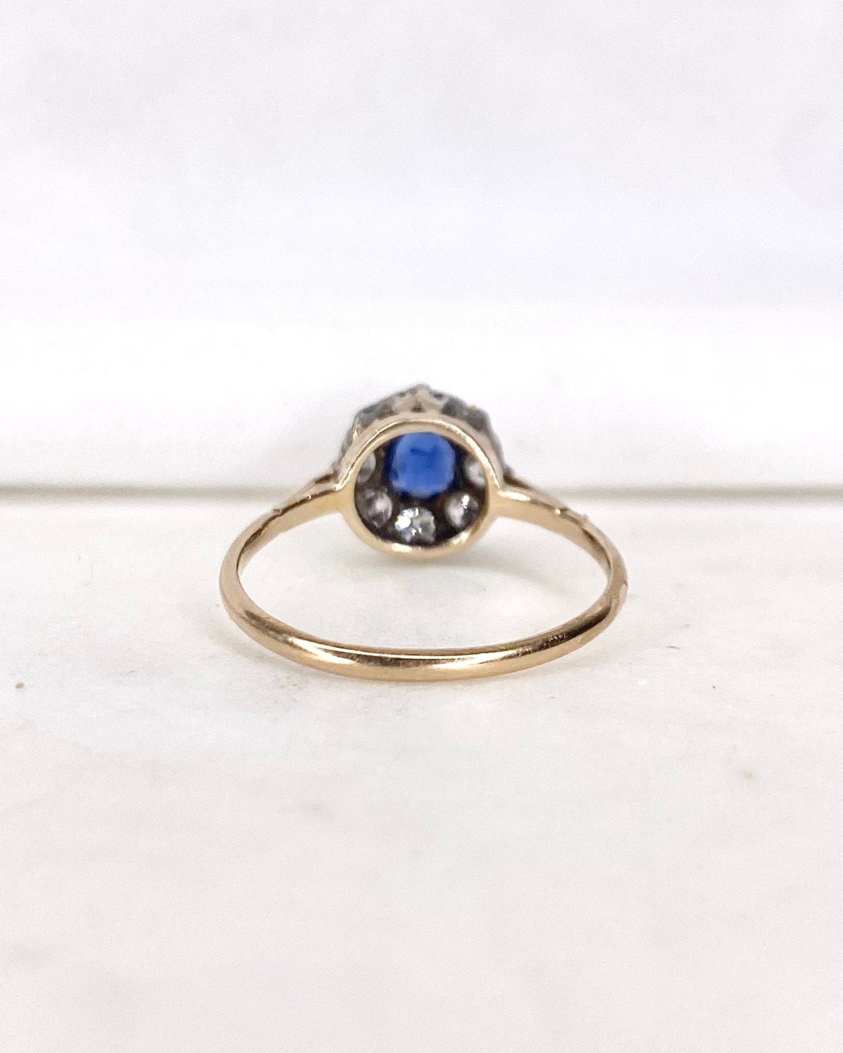 Bague Marguerite Saphir &amp; Diamants "Estelle" - Elliade Paris